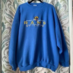 📦 Ships Free! Vtg Rams NFL Crewneck